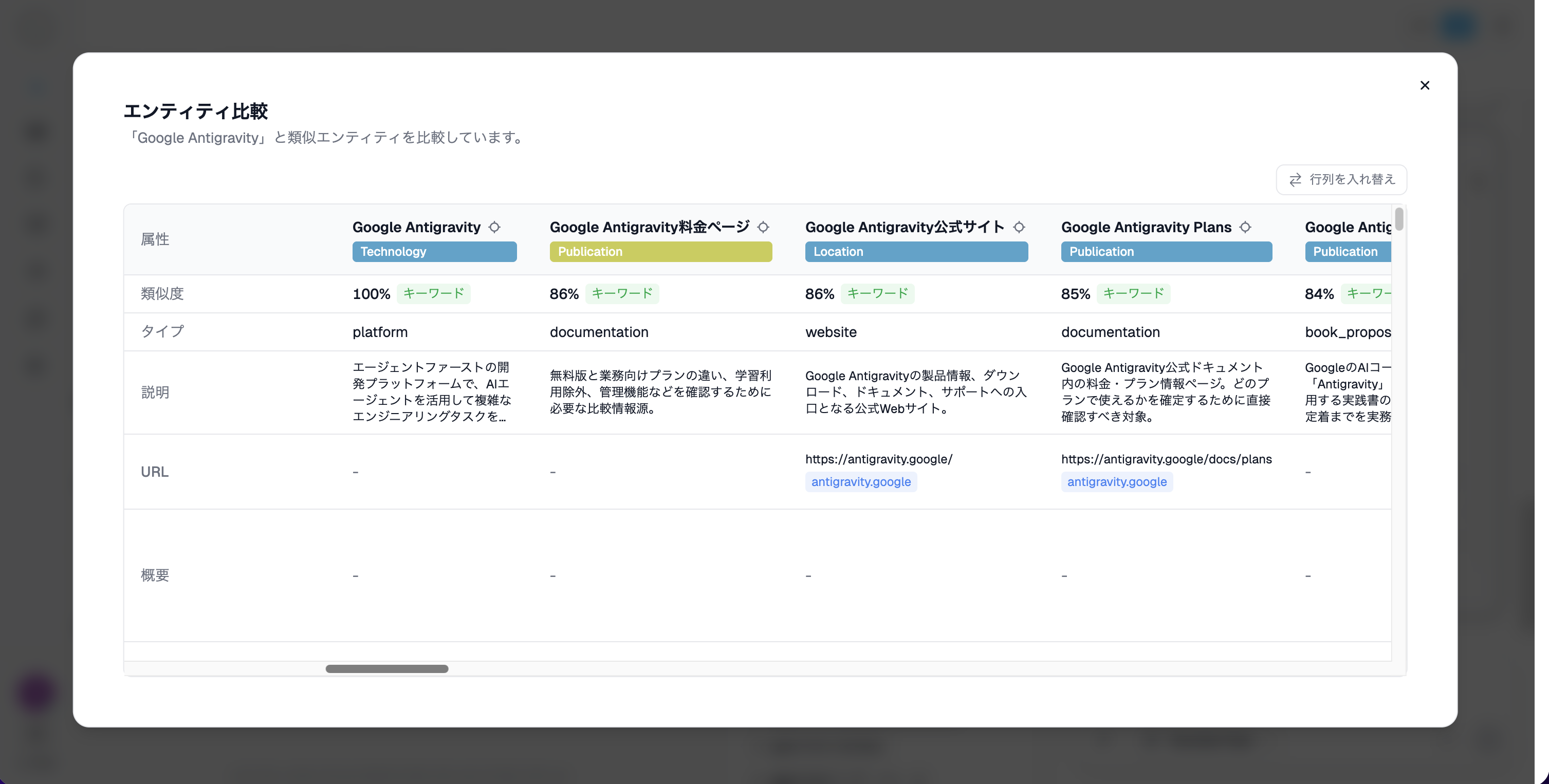 リコール探索とレポート出力